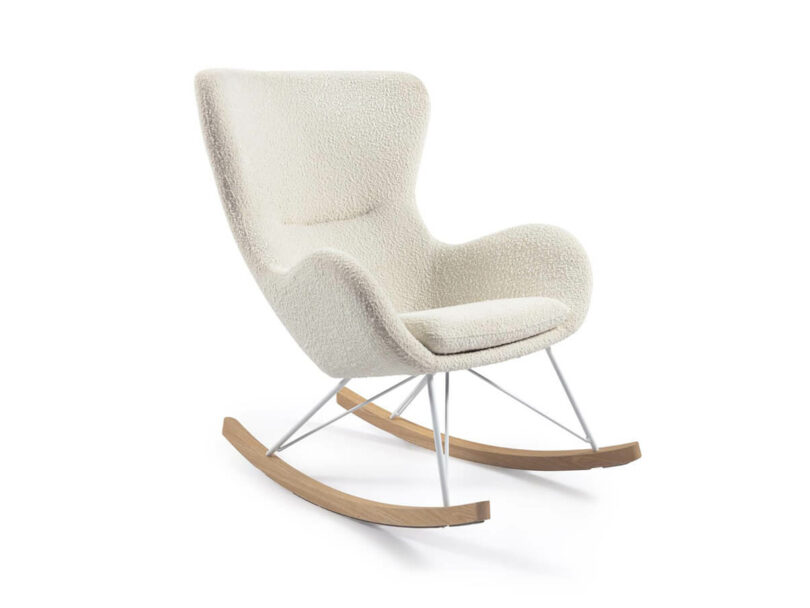 Hojdacie kreslo valsa biele