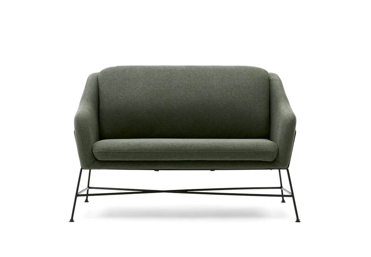 Dvojmiestna pohovka brida 128 cm zelená