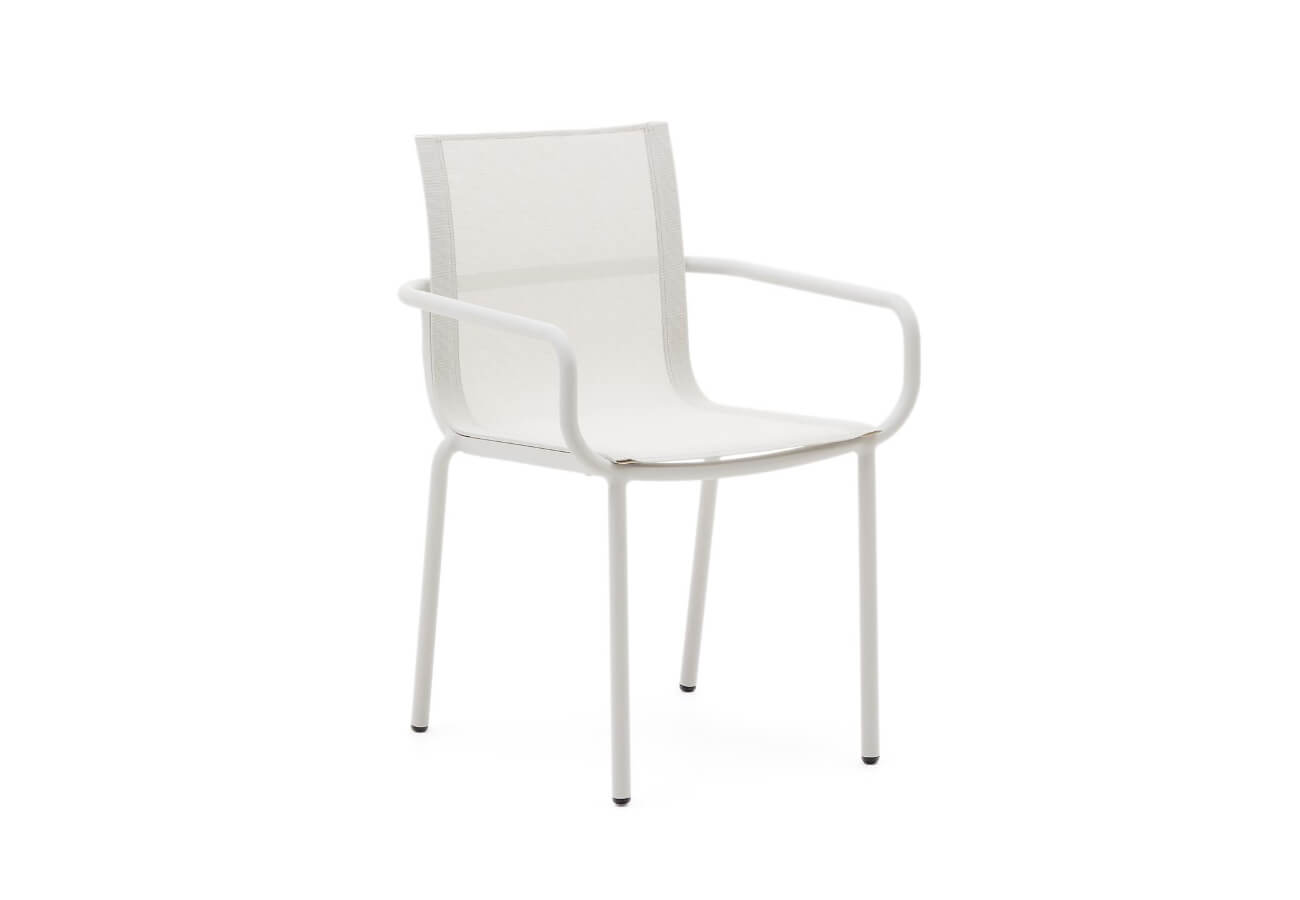 Záhradná stolička algana biela