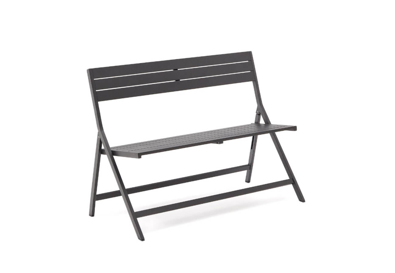 Záhradná skladacia lavica retta čierna