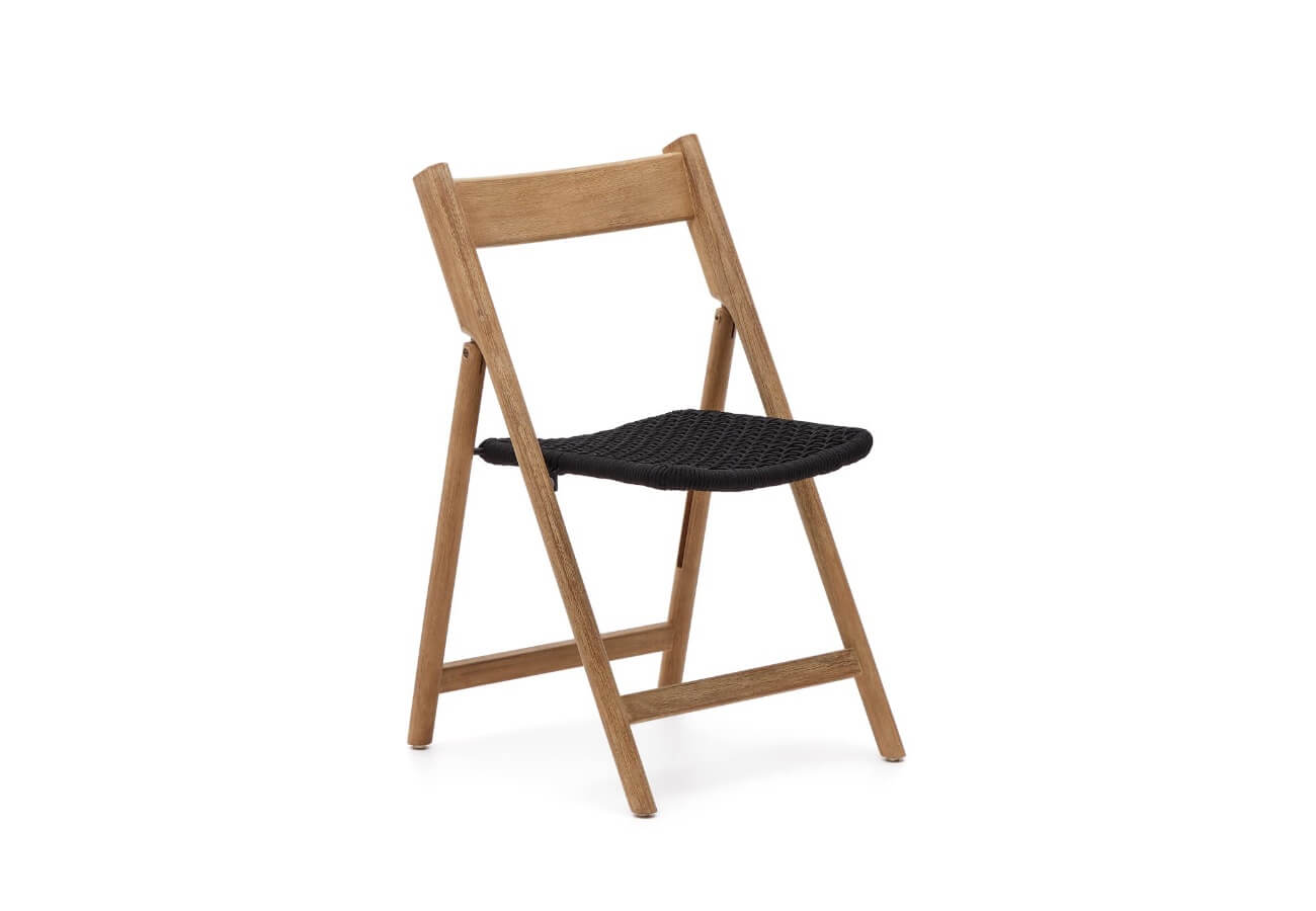 Zahradná skladacia stolička dara čierna