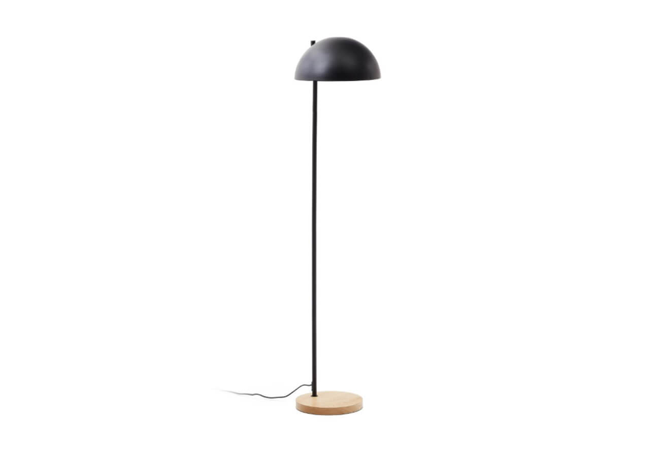 Stojacia lampa larta 150 cm čierna