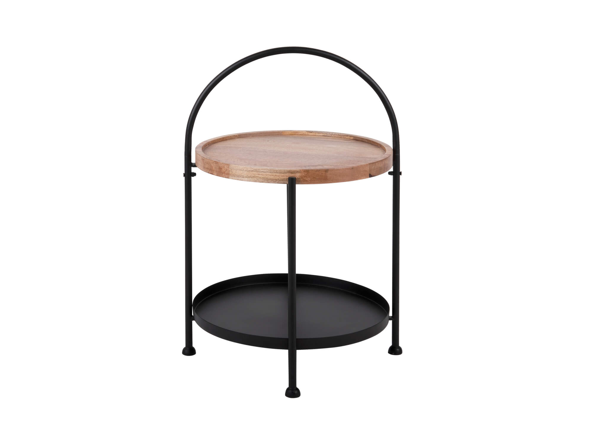 Odkladací stolík Clarke čierno-prírodná