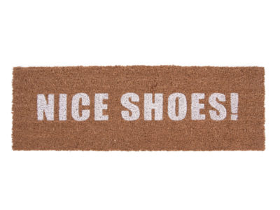 Rohožka Happy hnedo-biela