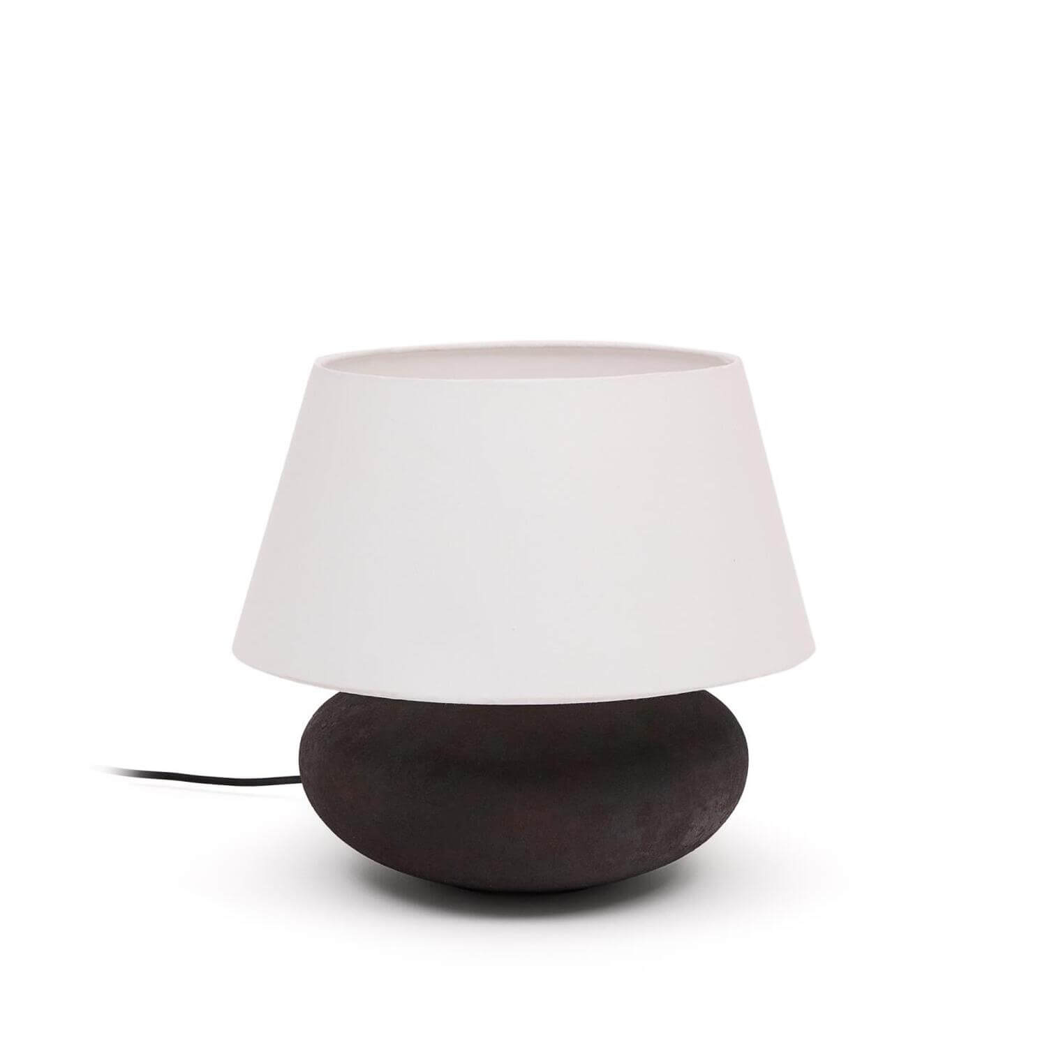 Stolová lampa Nessie čierno-biela