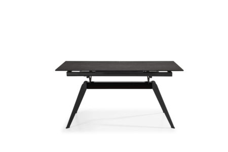 Rozkladací jedálenský stôl lalu 160 (220) x 90 cm tmavosivý