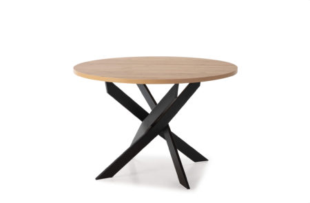 Jedálenský stôl rahasa Ø 120 cm prírodný/čierny