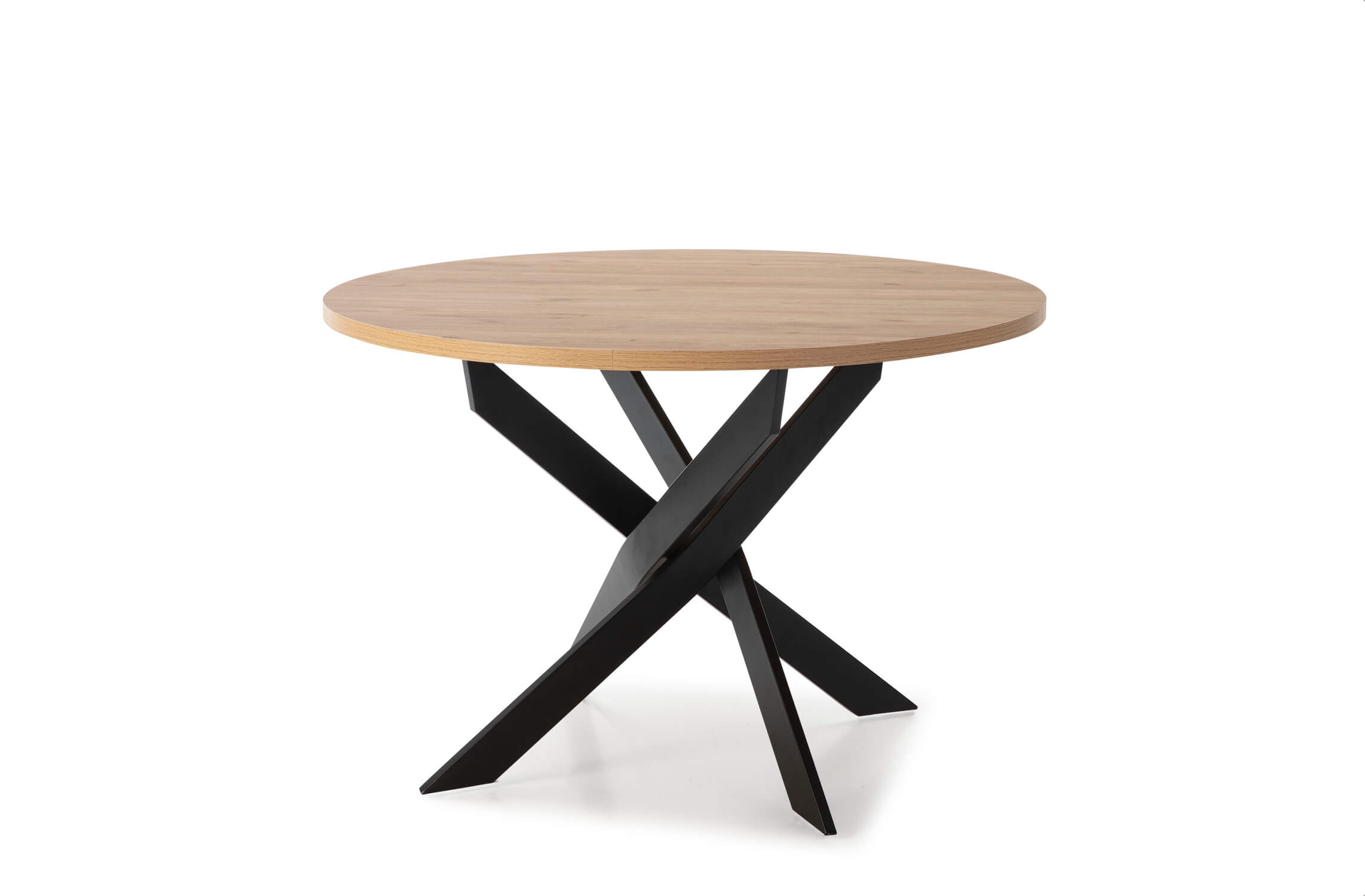 Jedálenský stôl rahasa Ø 120 cm prírodný/čierny