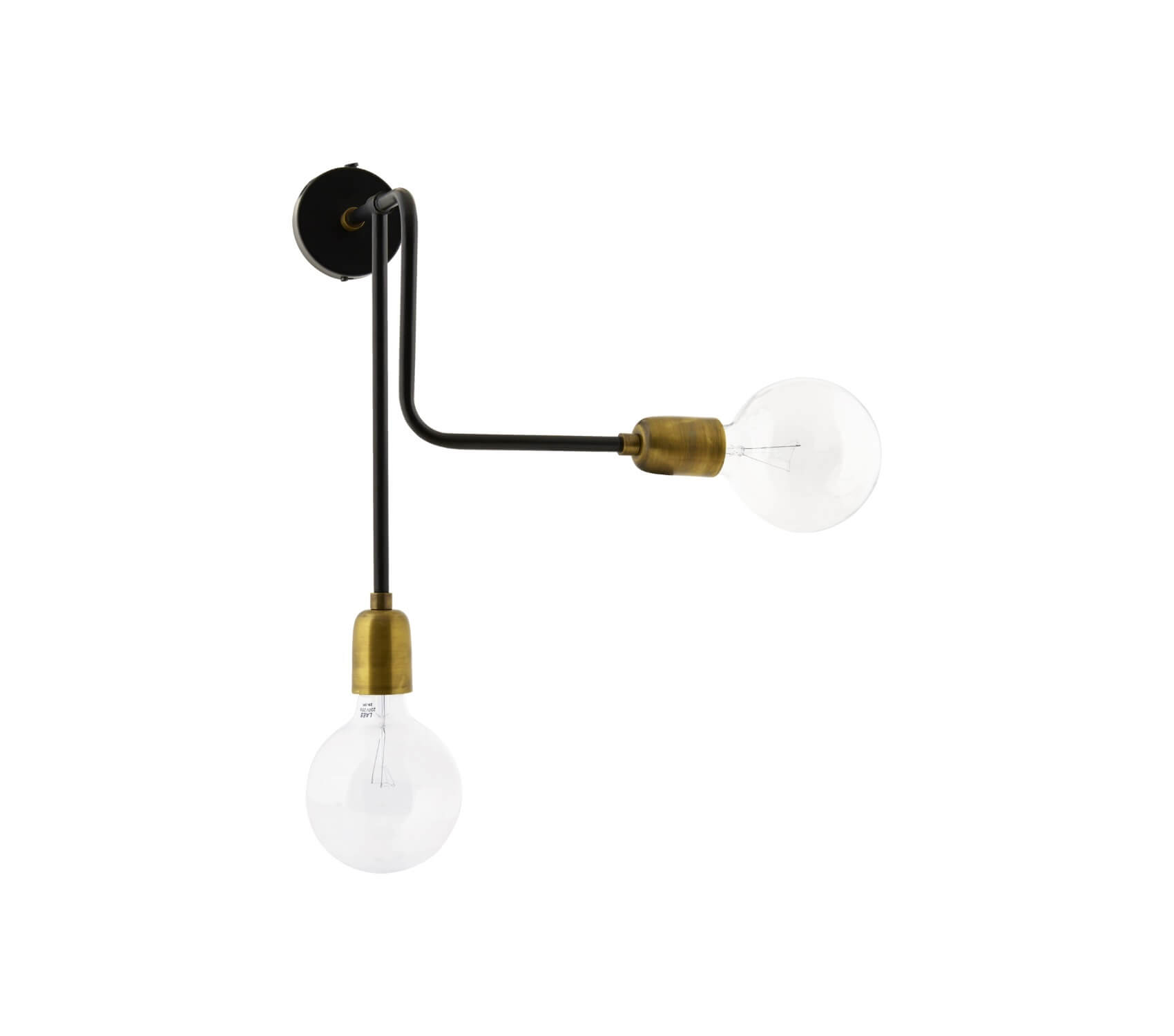 Nástenná lampa Molecule čierna