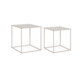 Set dvoch konferenčných stolíkov Qus béžový