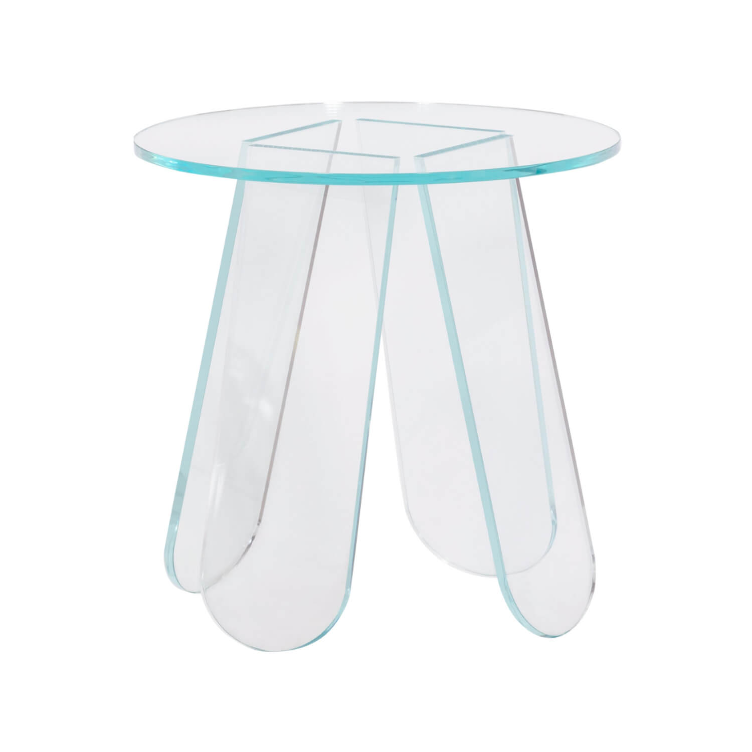 Odkladací stolík taliw Ø 40 cm priehľadný