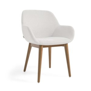 Stolička franco chenille béžovo-hnedá