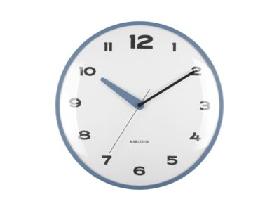 Nástenné hodiny Skib bielo-modrá