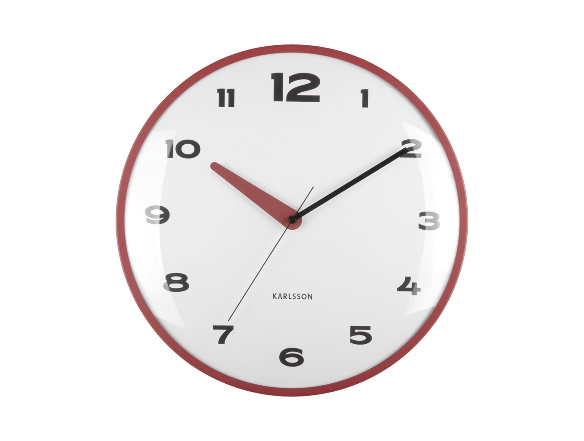 Nástenné hodiny Skib bielo-červená