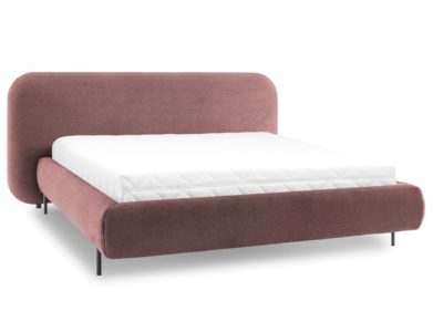 Dvojlôžková posteľ topio 180 x 200 cm s úložným priestorom ružová