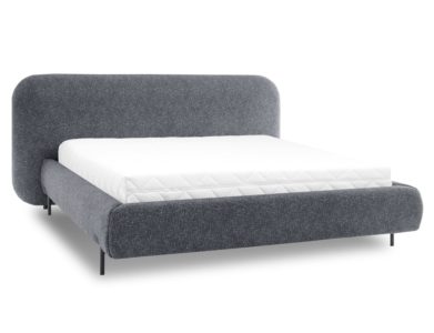 Dvojlôžková posteľ topio 180 x 200 cm s úložným priestorom modrá