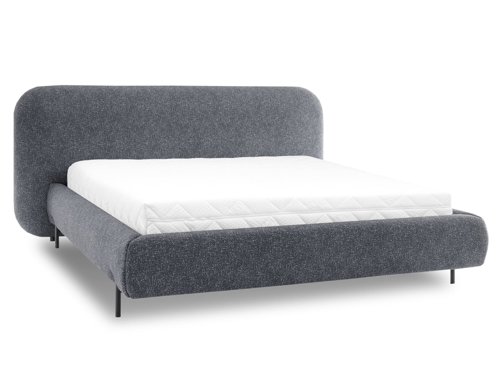 Dvojlôžková posteľ topio 180 x 200 cm s úložným priestorom modrá