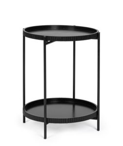 Odkladací stolík dyres Ø 42 cm čierny