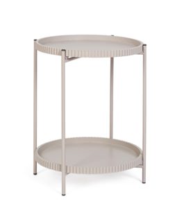 Odkladací stolík dyres Ø 42 cm béžový