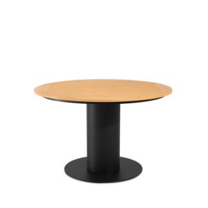 Záhradný jedálenský stôl Teleh ø 120 cm čierny