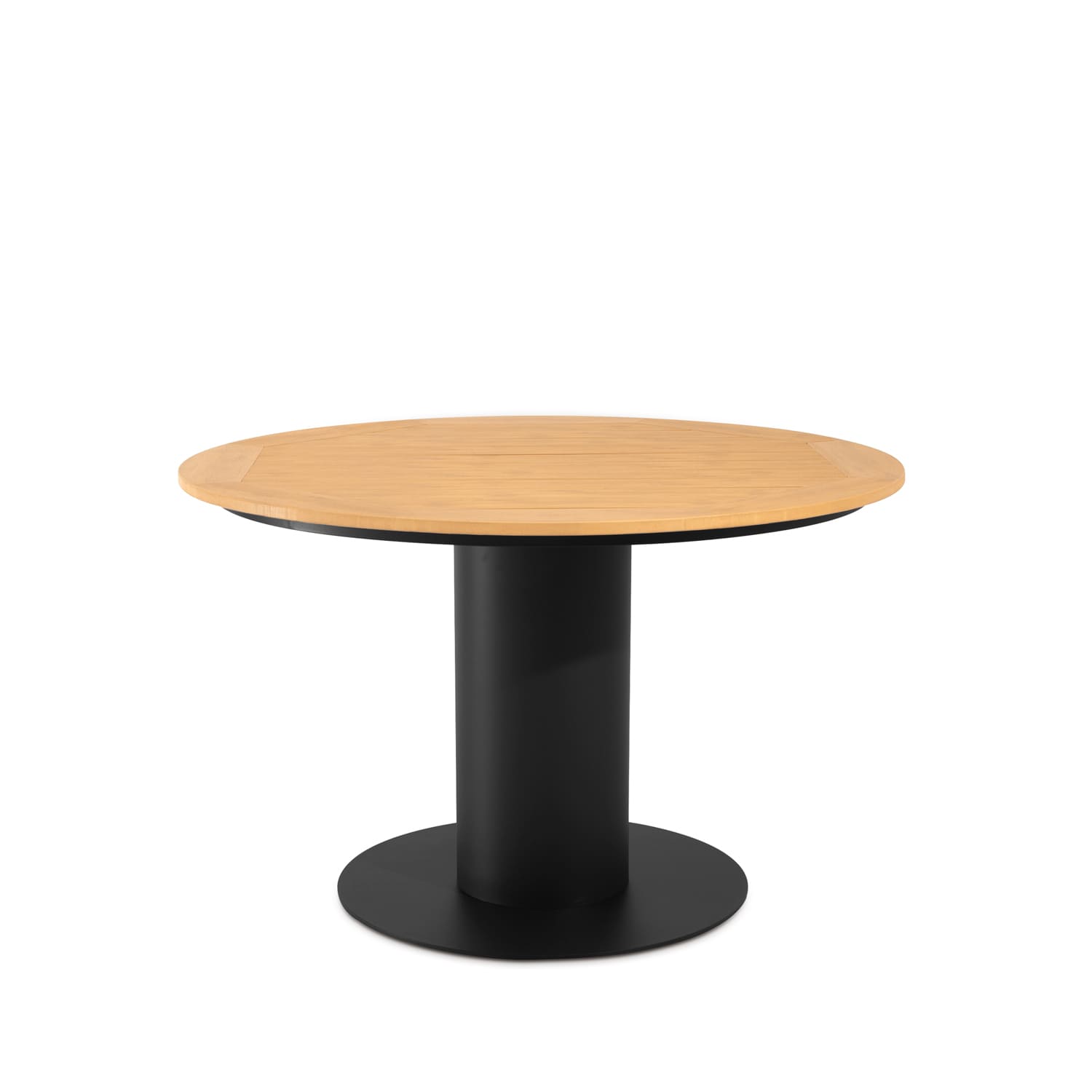 Záhradný jedálenský stôl Teleh ø 120 cm čierny