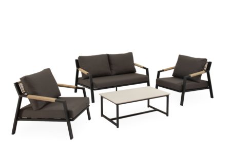 Záhradná sedacia súprava MUCAT čierna