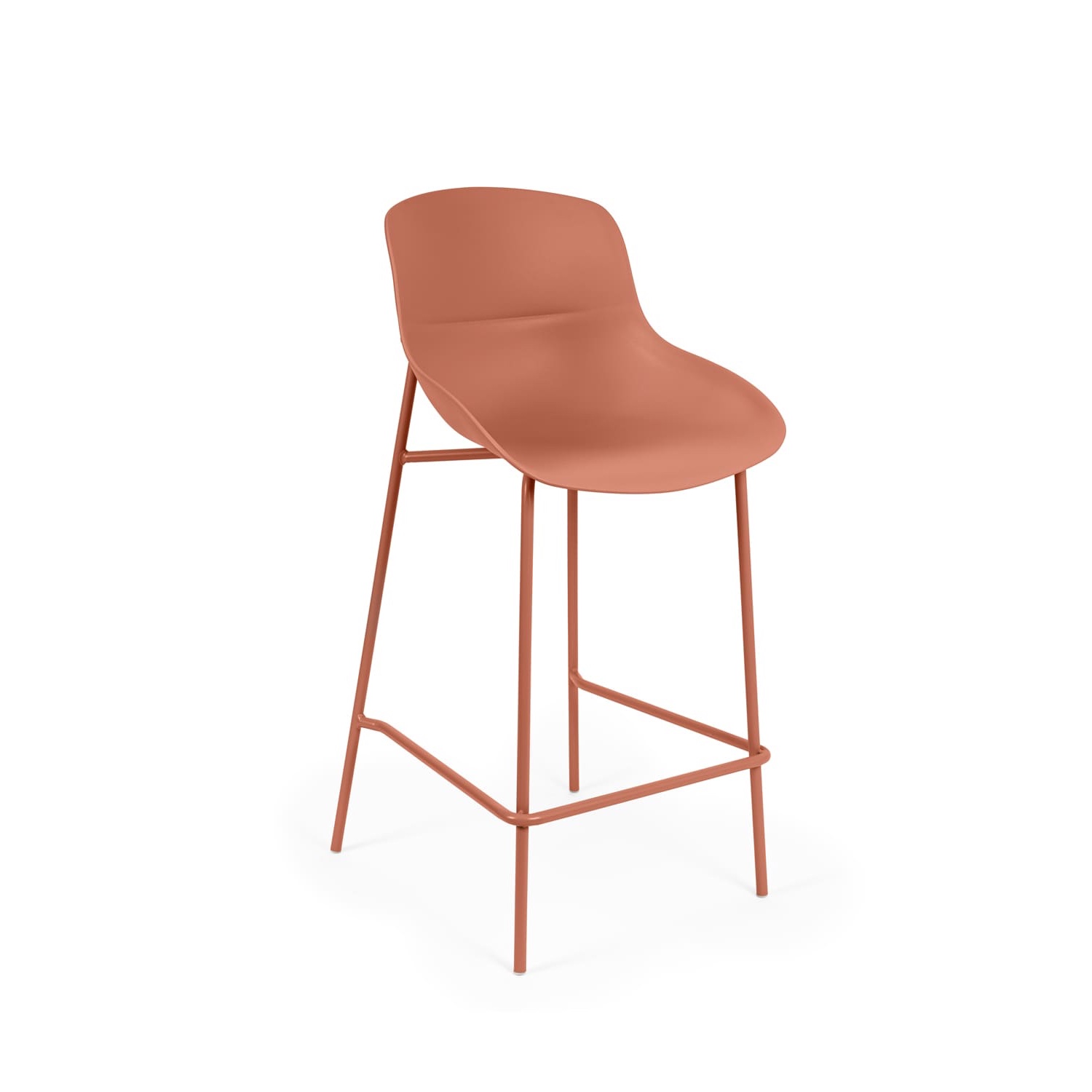 Barová stolička LETTA 66 cm terakota