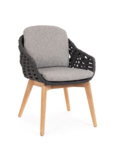 Záhradná stolička mires tmavosivá