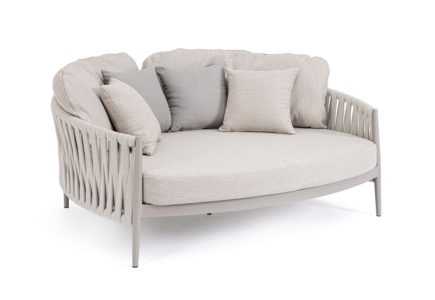 Záhradné dvojlehátko cintaj svetlosivé