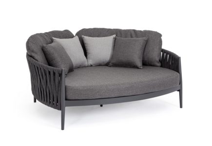 Záhradné dvojlehátko cintaj tmavosivé