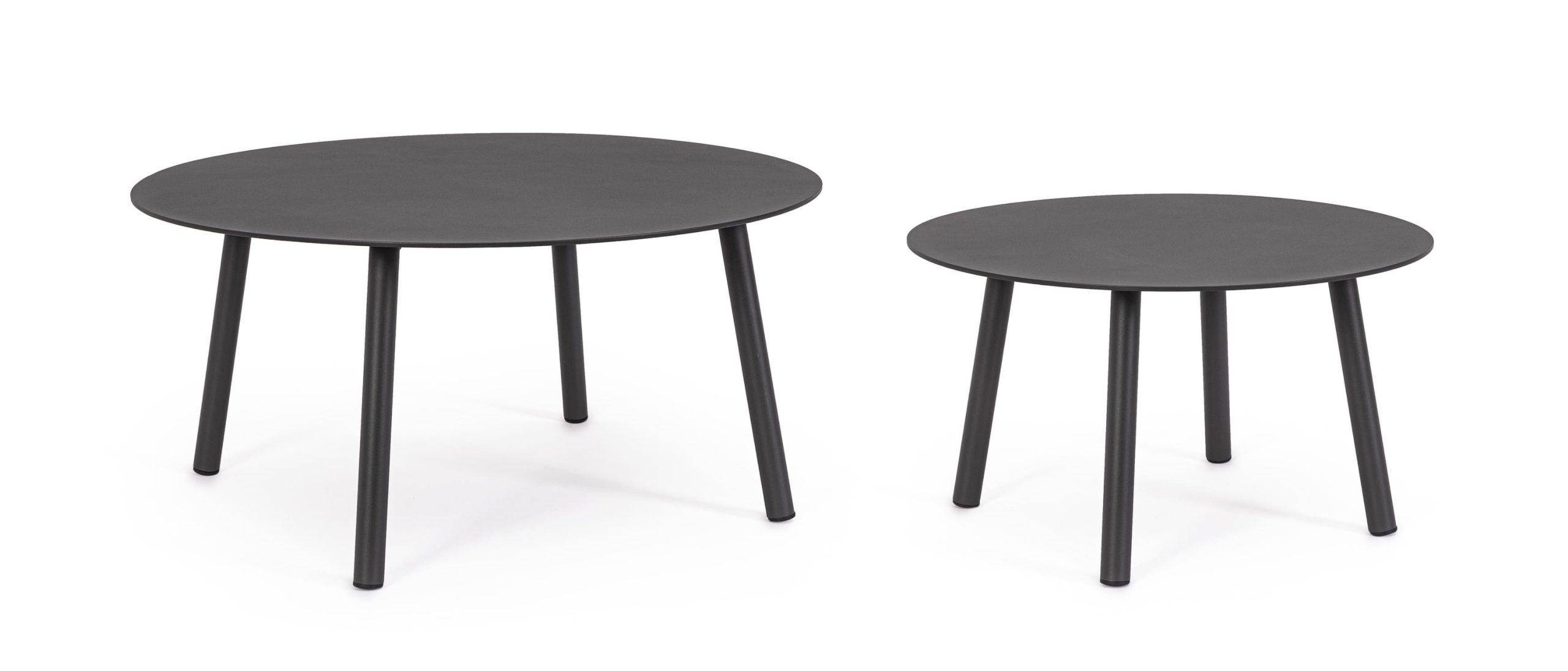 Záhradný set dvoch konferenčných stolíkov Mint čierny