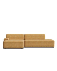 Rohová pohovka Umi 255 cm ľavá horčicová