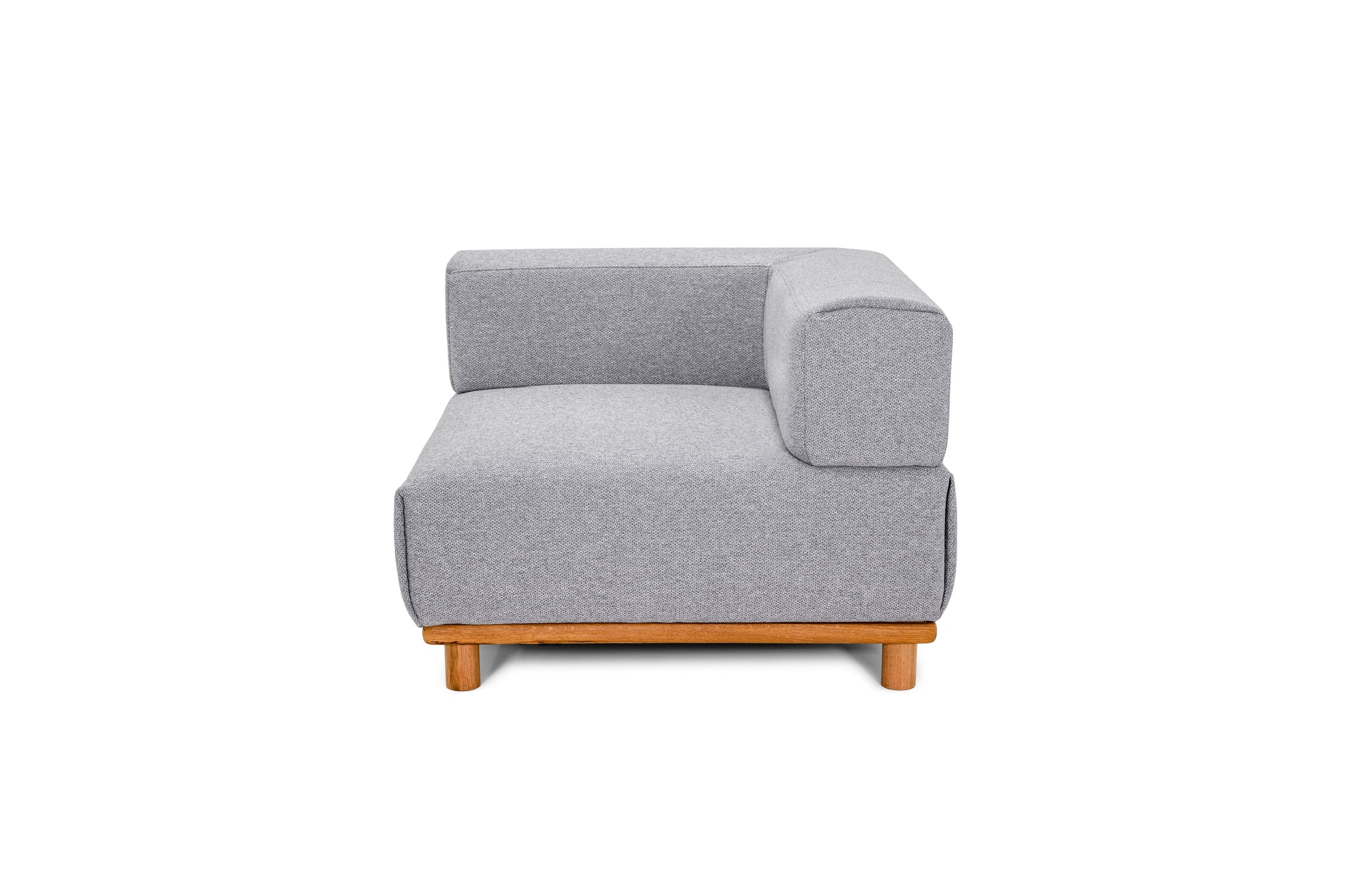 Rohový modul COCOS 90 cm pravý sivý