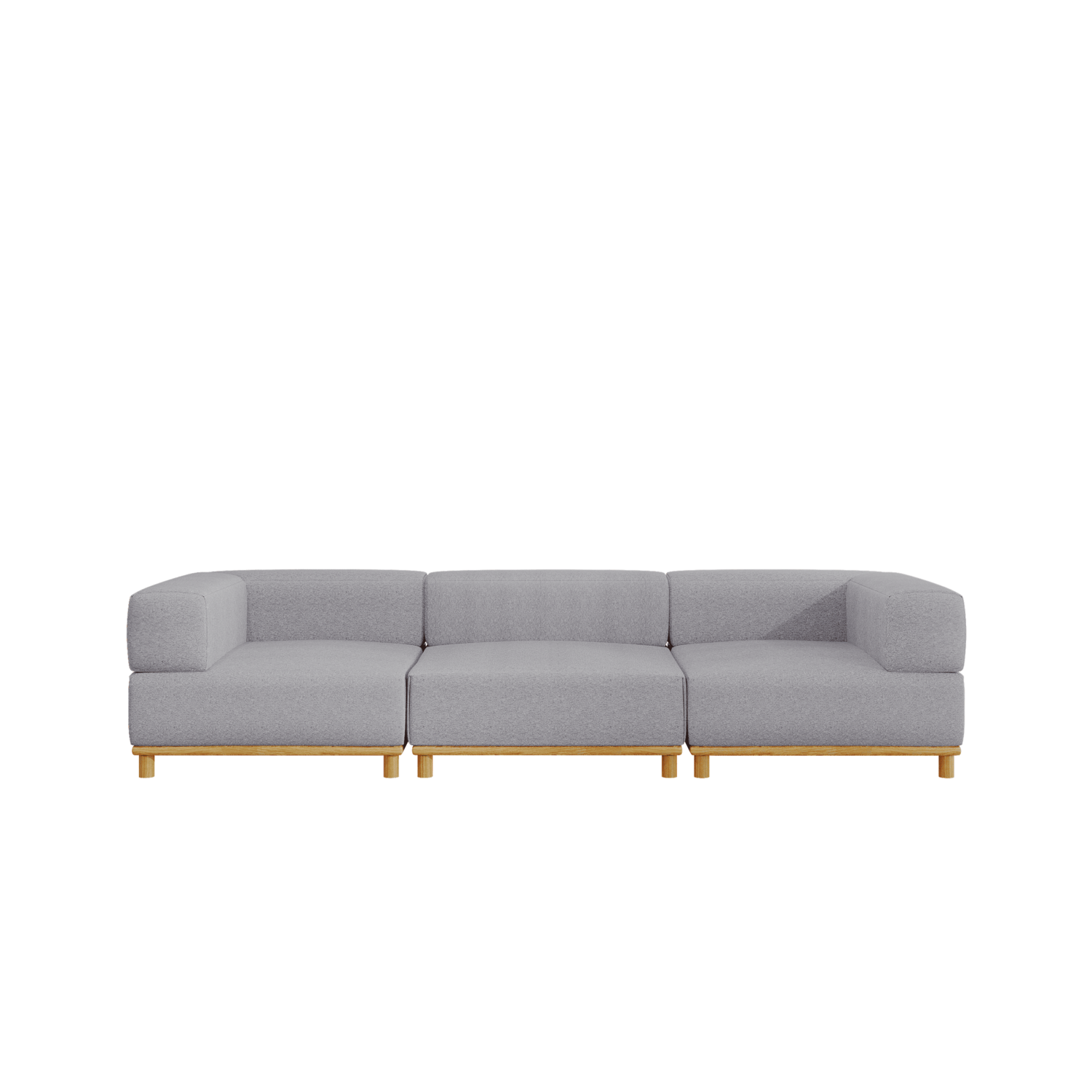 Modulárna trojmiestna pohovka COCOS 270 cm sivá