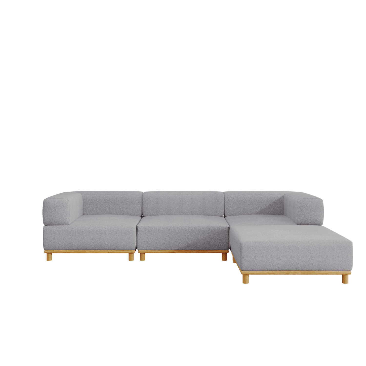 Modulárna štvormiestna pohovka COCOS 270 cm sivá