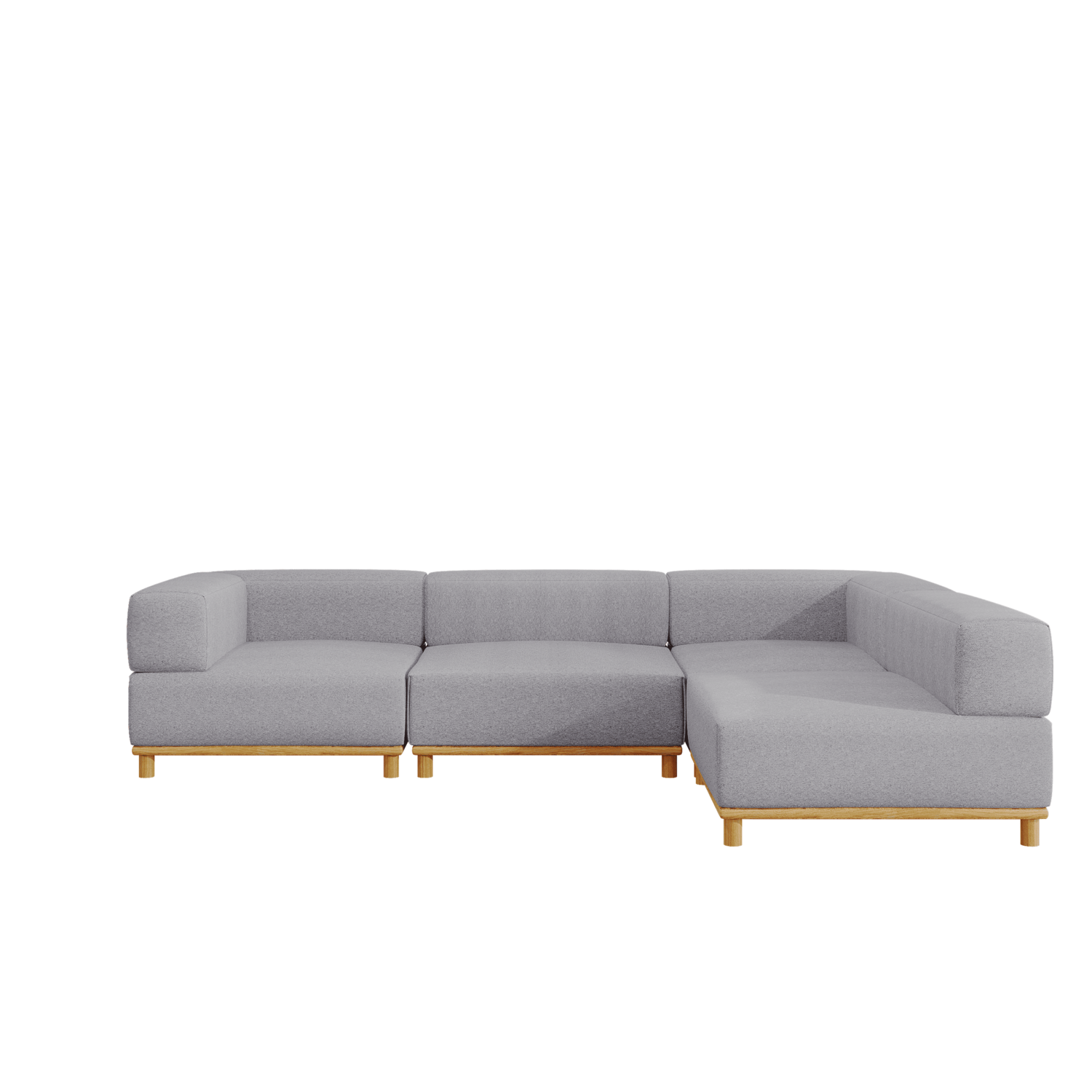 Modulárna päťmiestna pohovka COCOS 270 cm sivá