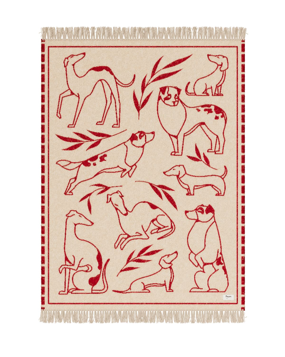 Deka pawfect 200 x 150 cm červená