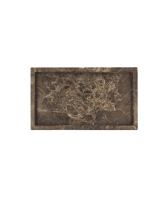 Podnos MARMER 24 x 14 cm hnedý mramor
