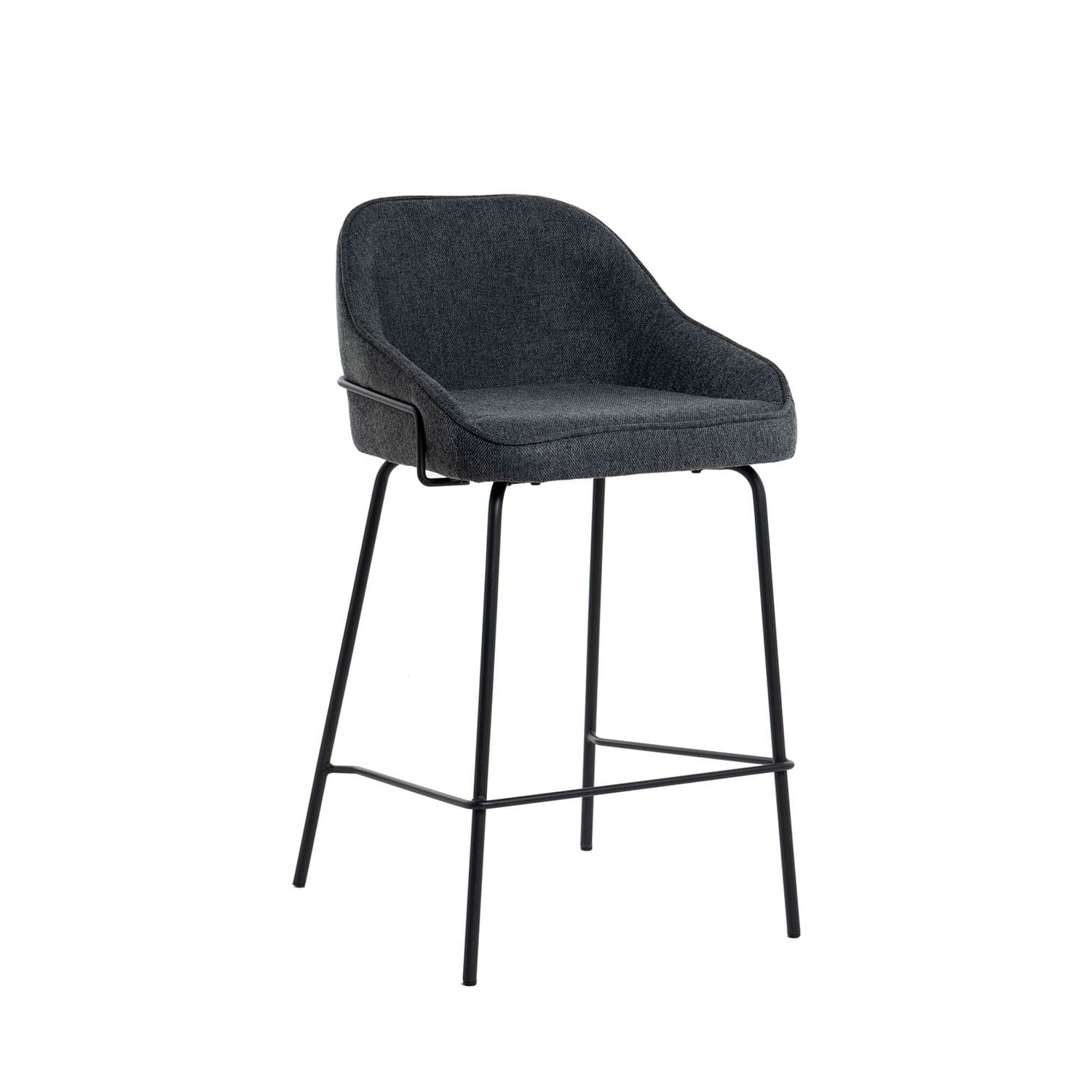 Barová stolička NYRA 66 cm tmavo sivá