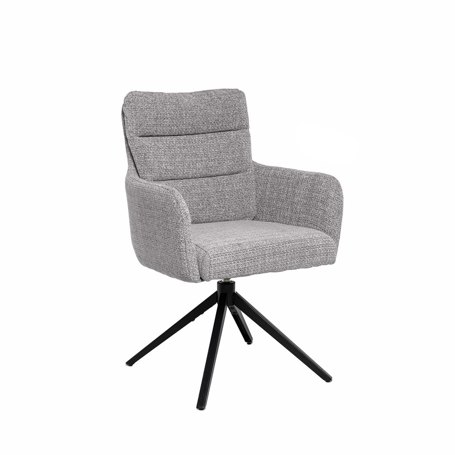 Otočná stolička KAKIS svetlo sivá