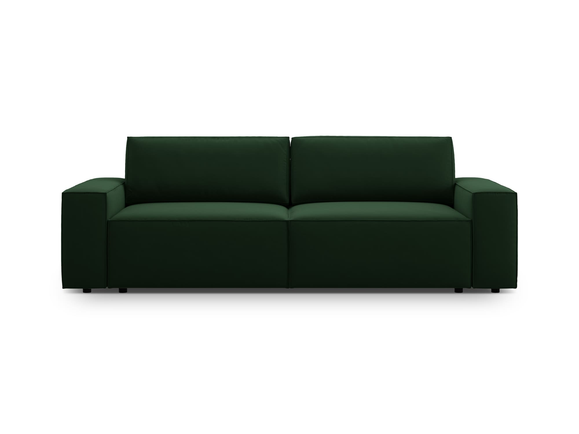 Štvormiestna rozkladacia pohovka s úložným priestorom JUDY 247 cm zamat zelená