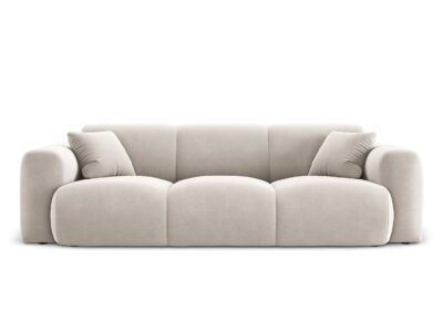 Trojmiestna pohovka NOMALIO 235 cm zamat béžová