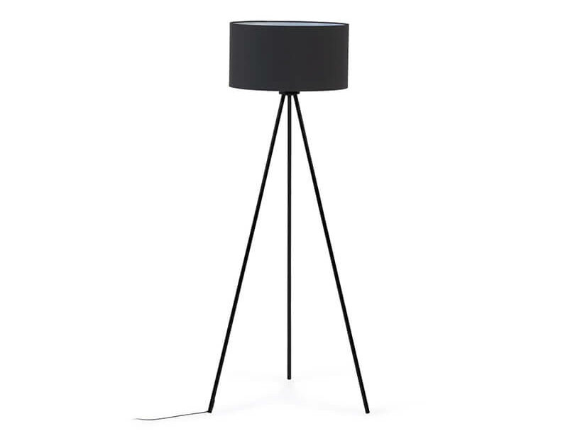 Kovová stojacia lampa Akia čierna