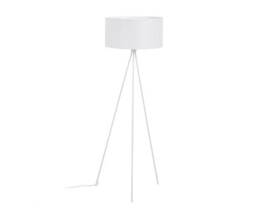 Kovová stojacia lampa Akia biela