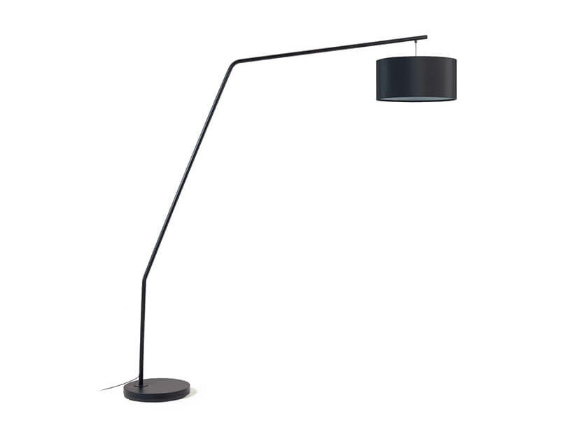 Kovová stojacia lampa Anaic čierna