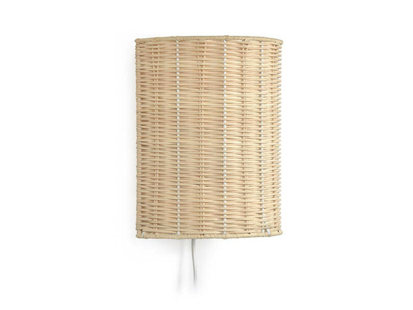 Ratanové nástenné svietidlo Jitkim prírodné