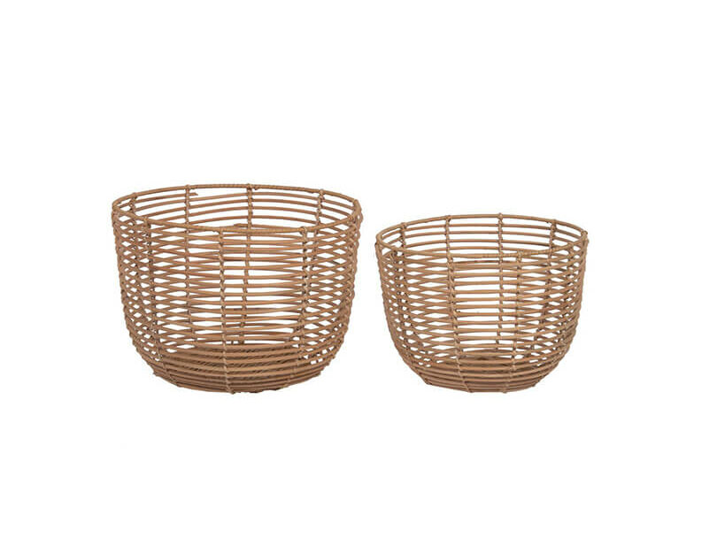 Ratanová sada 2 okrúhlych košov Anilad