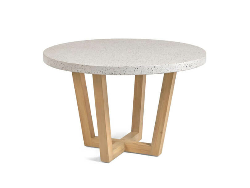 ZÁHRADNÝ OKRÚHLY STÔL SHANELLE Ø 120 CM BIELY