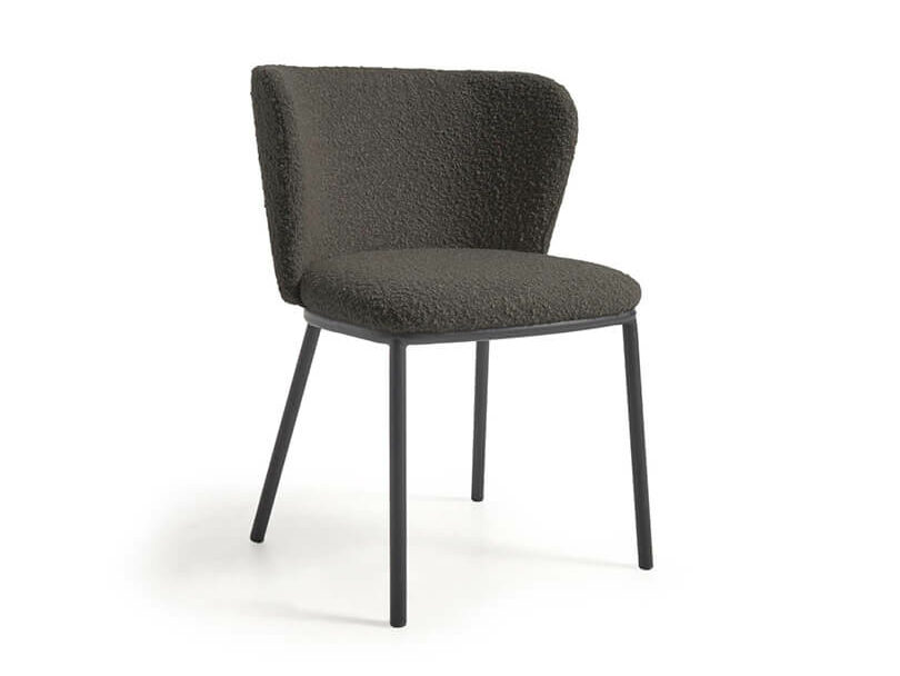 Jedálenská stolička arun bouclé čierna