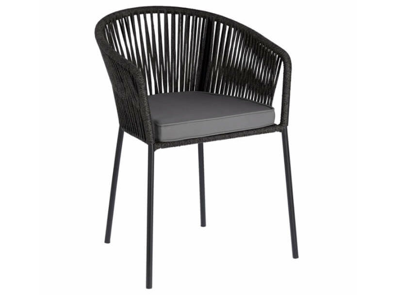 Záhradná stolička ariel čierna